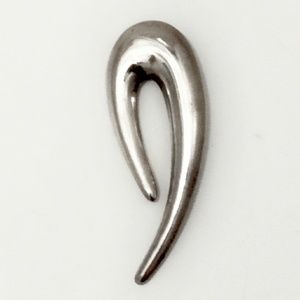 Vintage Oversized Mexican Sterling Silver Mid-Century Modern Brooch